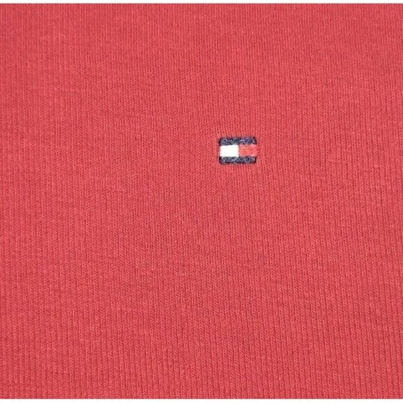 Tommy Hilfiger V Neck Sweater Mens XXL Logo Pull Over Red Striped Arm Vintage Bl - Picture 2 of 10